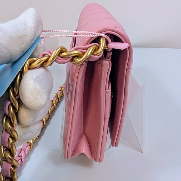 Chanel Classic Pink Wallet on Chain (WOC) Quilted Lambskin with Tonal Chain - Picture 2 of 14